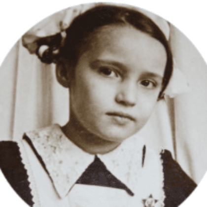 Elena Mryasova as a child